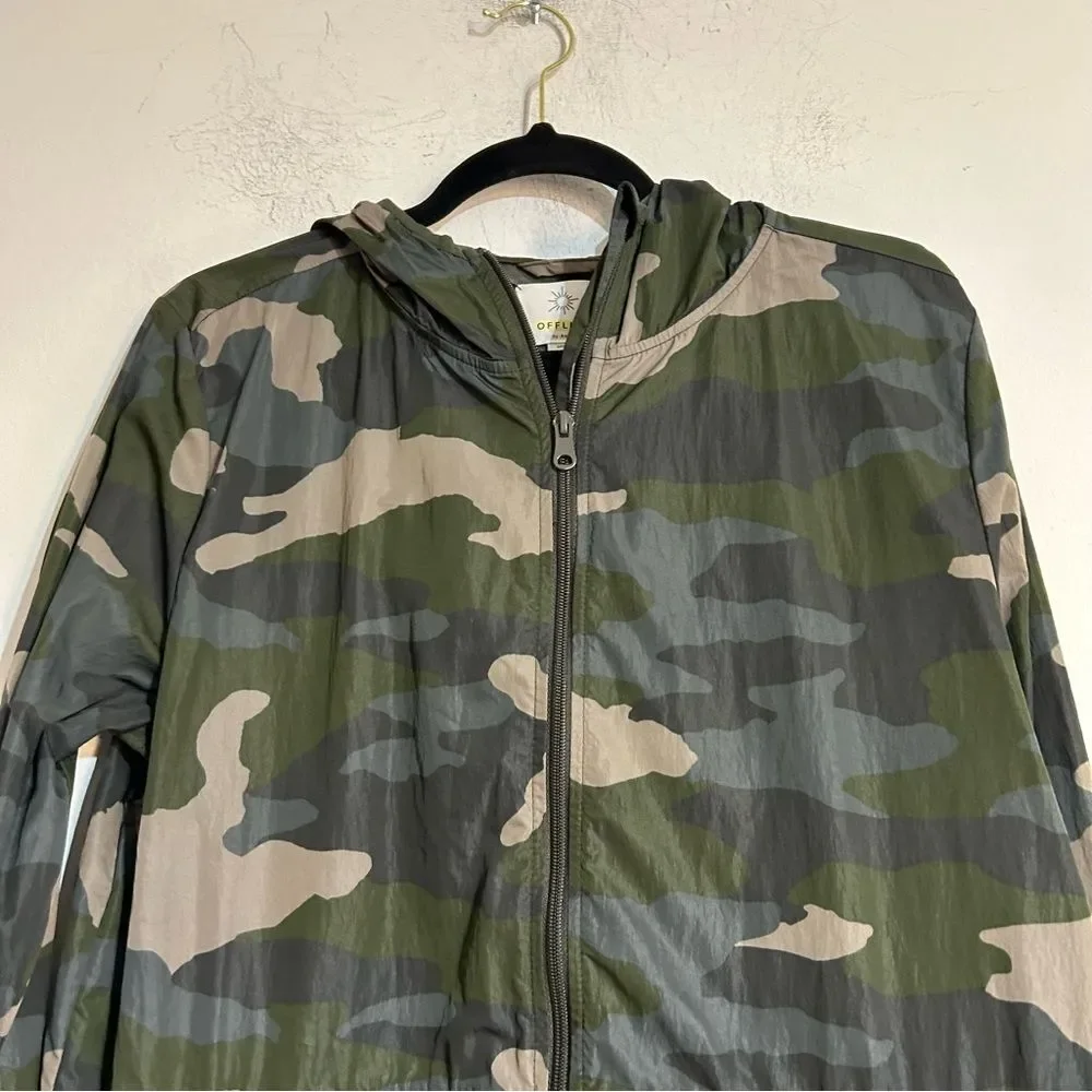Aerie Offline Camo Lightweight Windbreaker Jacket Size Small - Picture 6 of 9